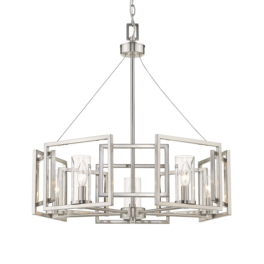 Golden Lighting Marco 5-light Chandelier in Pewter